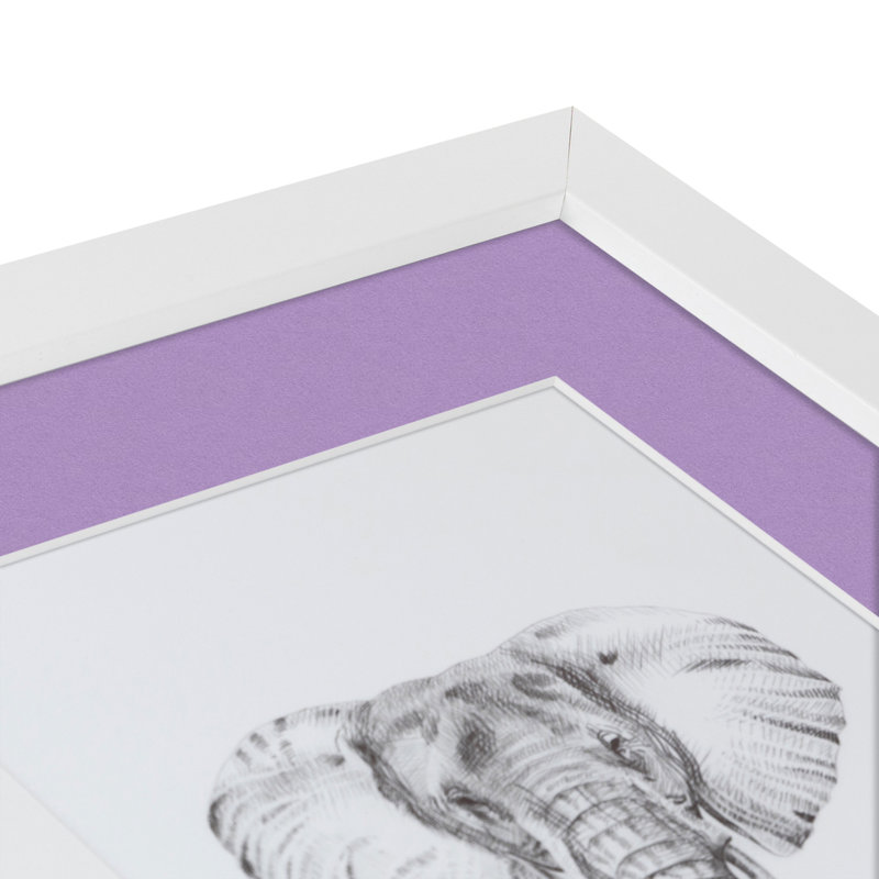 Matte Picture Frame with Mat, Lavender Mist