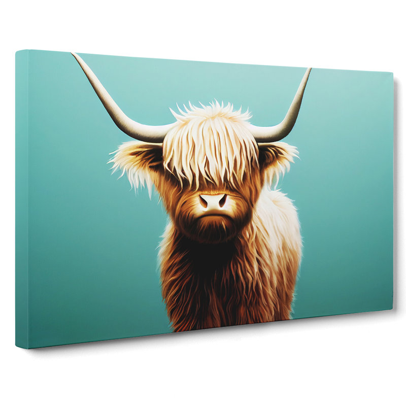 Grand Highland Cow - Wrapped Canvas, 40cm H x 60cm W x 3cm D