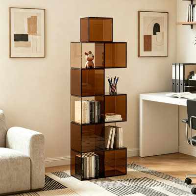 Transparent Acrylic Layered Bookcase