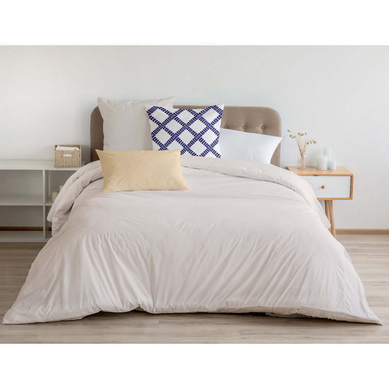 Coussin Botanical Blooms, Bleu violacé géométrique, H 20 po x l 20 po