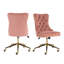 Chaise de bureau en velours et capitonnée-1112005692
