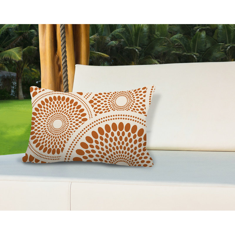 Penn Outdoor Reversible Throw Pillow, Burnt Orange