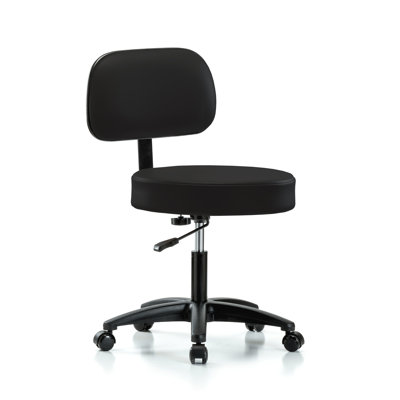Lippencott PERCH Walter Height Adjustable Exam Stool with Backrest | Desk Height 18.5-24" by Orren Ellis