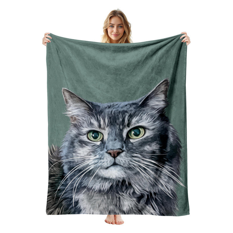 Jeté en flanelle JYK, en microfibre moelleuse, douce et respirante, 40 po x 50 po, gris moelleux, L 40 po x l 50 po