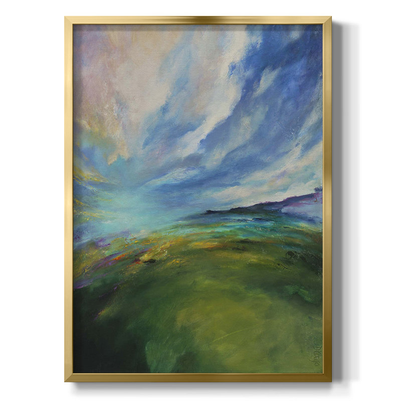 " Goldenrod Patch I ", No Mat, Gold Framed Canvas