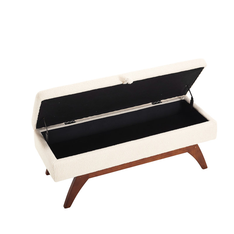 Élégant tabouret de lit avec tissu et option de rangement secret