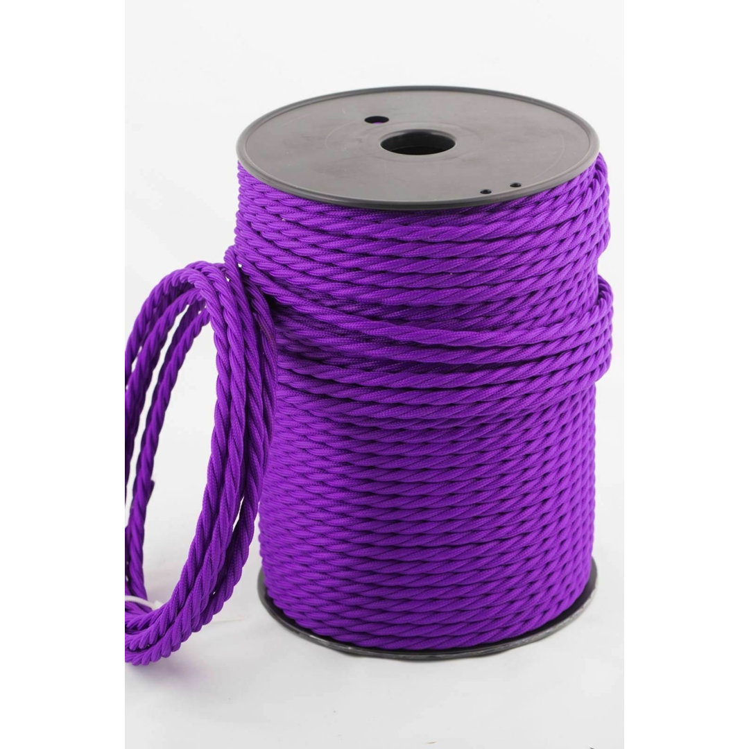 Arquan 2 Core Twisted Cable Fabric Flex Cord 0.75mm Braided Flexible Electrical UK Lighting Wire Cord / Cable
