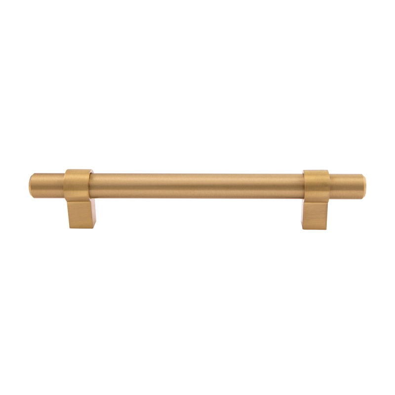 Emery Satin Gold Cylindrical Cabinet Bar Pulls, 5-Pack