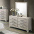 Commode 6 tiroirs avec miroir Jennilynn