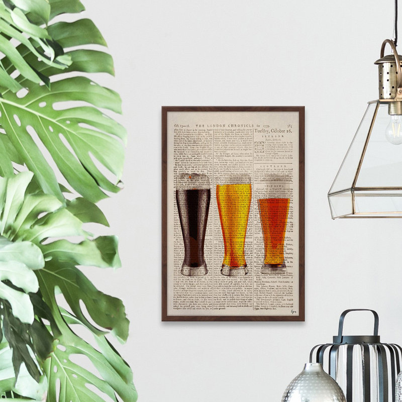 «Lager Styles» par Eyre Tarney - Reproduction d'art graphique sur papier encadré, H 36 po x l 24 po x P 1,5 po