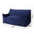 Velveteen 2 Seater Oversized Bean Bag Chair With Armrests