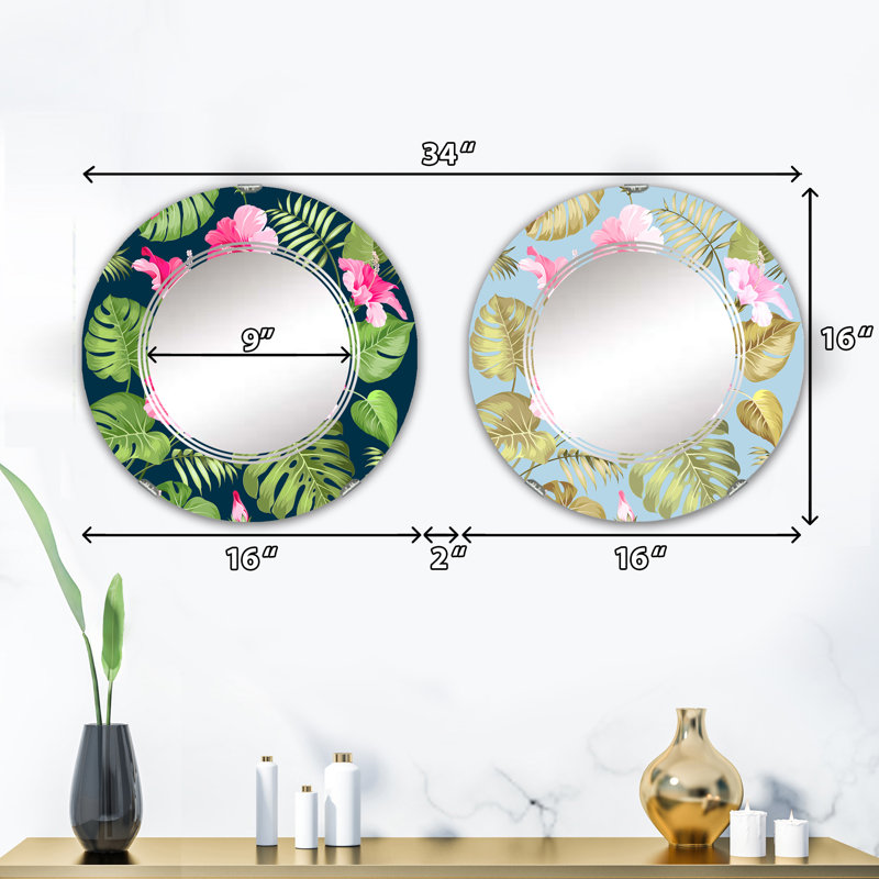 Ensemble de 2 miroirs sans cadre