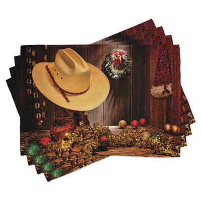 Ensemble de 8 napperons de Noël East Urban Home