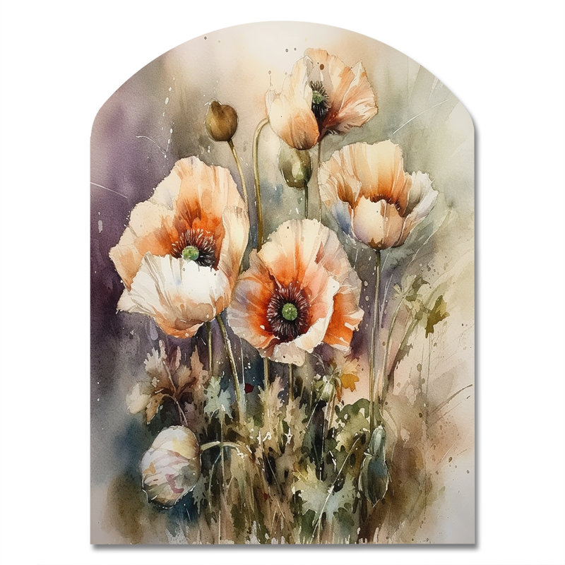 Marcoux - pivoines de forme irrégulière, impression de sculpture murale en métal asymétrique, H 34 po x l 25 po