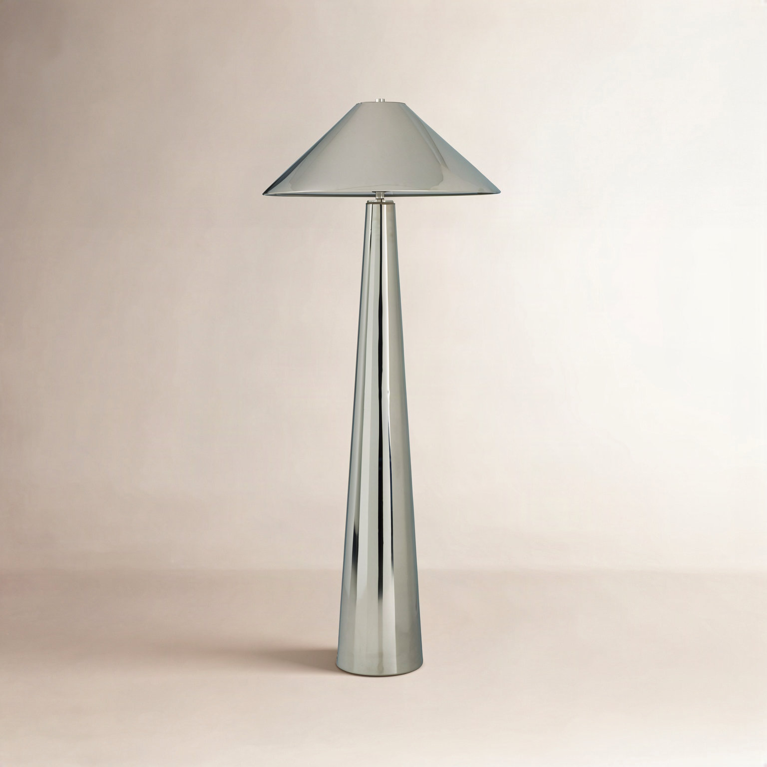 67.5'' Stainless Steel Floor Lamp, Nickel, Nickel, Steel