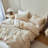 100% Cotton Houndstooth Waffle Weave Duvet Cover Set-135650988-135650986