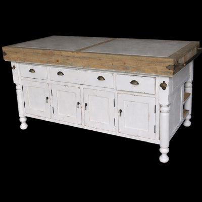 Large Marble Top Kitchen Island
