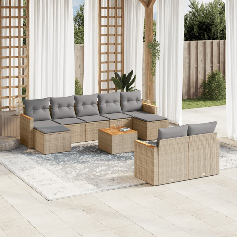  Garden Sofa Set Beige