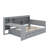 Full Size Wooden Daybed With Drawers, USB Ports And Desk-1805935225