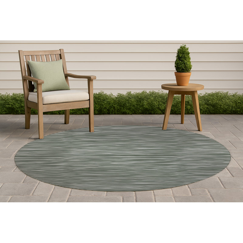 Tapis d'extérieur antidérapant Thick N Thin, Rond 5 pi