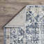 Tapis oriental bleu / crème en polypropylène tissé à la machine Aldin-1718037435