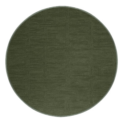 Machine Washable Solid Green Area Rug