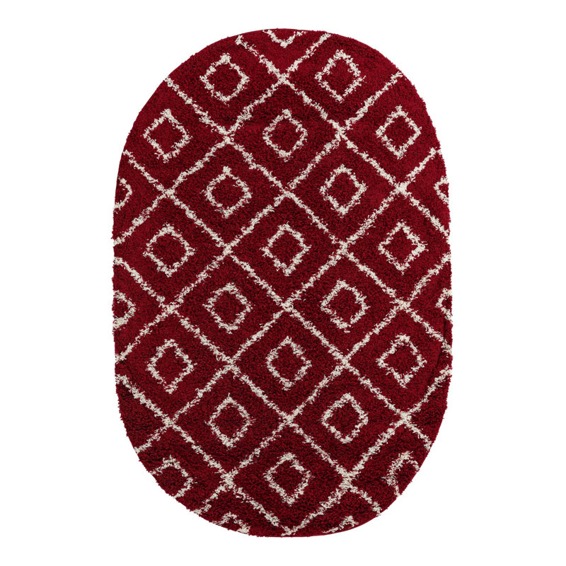 Assata Geometric Indoor Rug, Oval 5'3" x 8'