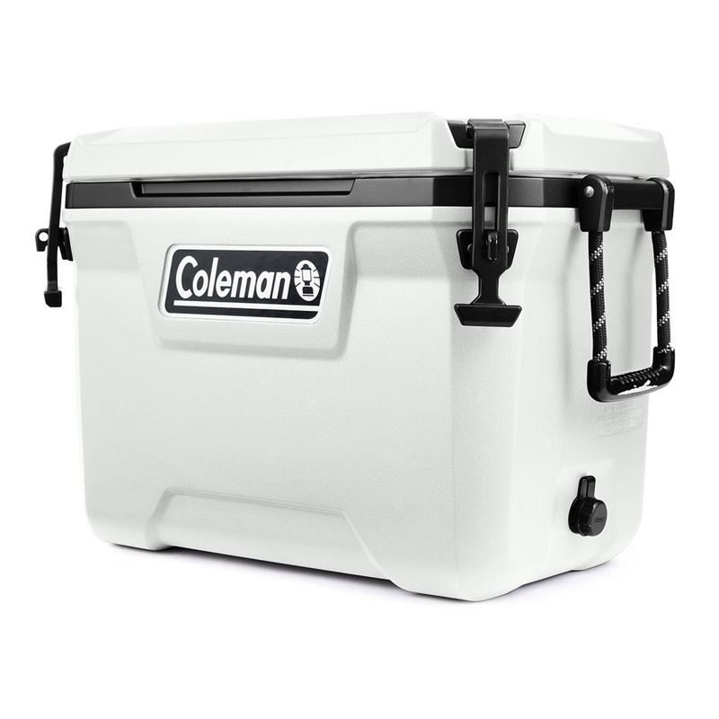 Glacière Coleman Convoy Series 55 Quart avec poignées réfléchissantes en corde, nuage blanc