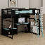 Lit mezzanine en bois avec bureau-1339748978
