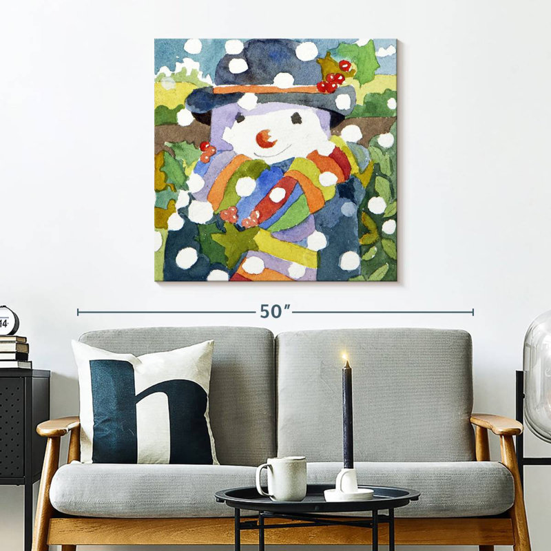 Bonhomme de neige Lelend dans la neige, H 30 po x l 30 po