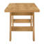 Table de salle à manger rectangulaire en bois aggloméré de 71 po x 31,5 po d'épaisseur avec pieds en bois à double panneau incliné vers l'extérieur. Table de salle à manger moderne pour un usage domestique. Accueille 6 à 8 personnes, polyvalent pour de multiples cas de figure.-130498398