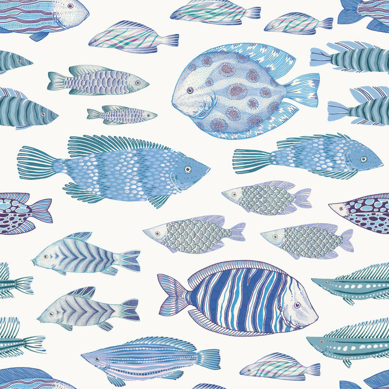 Marine Fish Peel And Stick Wallpaper Birch Lane™ 