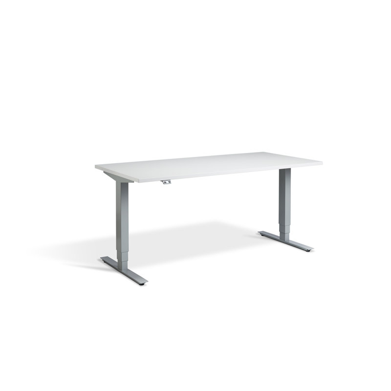 Trexler Metal Base Standing Desk, Grey/Silver, 1300cm H x 1600cm W x 800cm D