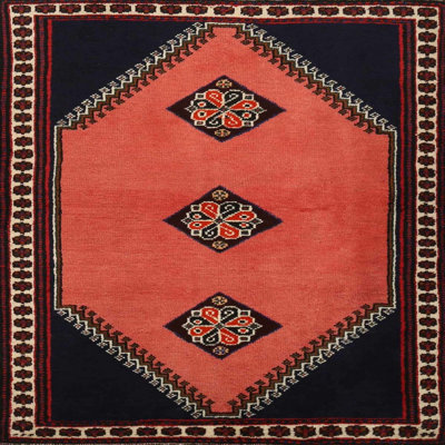 Tapis traditionnel rouge / noir Meri
