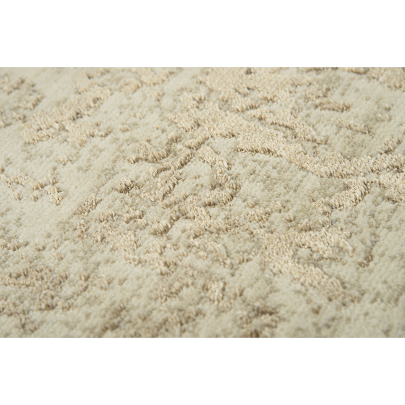 Tapis beige en laine Power Loom, Rectangle 10 pi x 13 pi