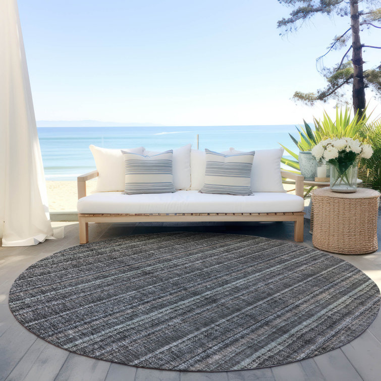 Chayden Washable Striped Indoor / Outdoor Rug