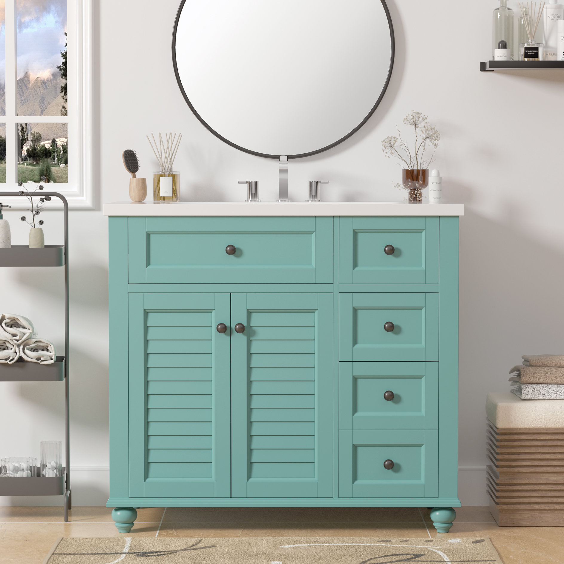 Charlton Home® Castleford 35.4'' Single Bathroom Vanity with Top | Wayfair