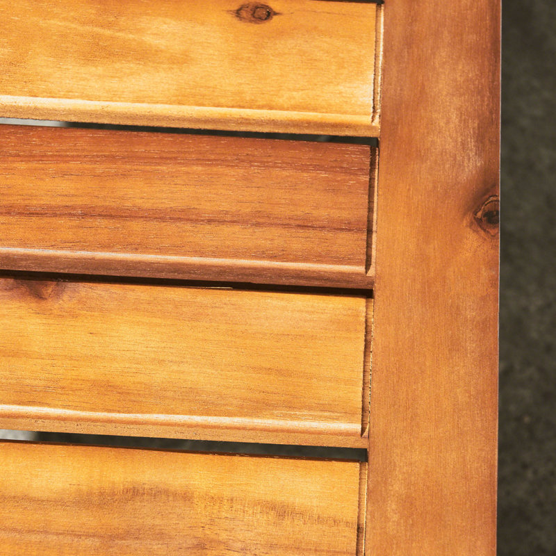 Banc en bois avec supports en fer d'une largeur de 53,7 po non durable