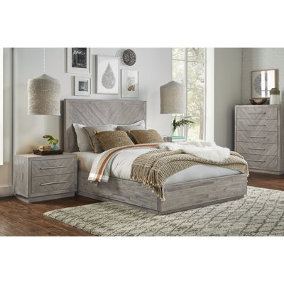 Ensemble de chambre configurable avec lit plateforme 3 pièces Annebelle