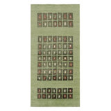 Rug & Kilim’S French Art Deco Style Rug In Green With Geometric Patterns