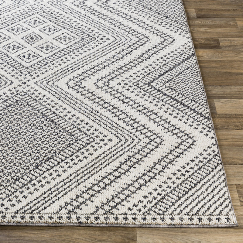 Tapis bleu / blanc cassé Baconton, Rectangle 2 pi x 3 pi