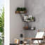 Fire Escape Shelf - 3 niveaux étagères murales noires avec panier de rangement, étagères décoratives en métal New York, figurine flottante bricolage pour la chambre à coucher-1525635268