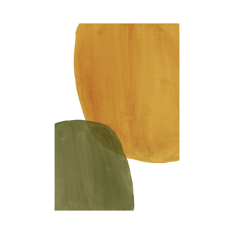 Rust Ochre And Green Art by Whales Way - Painting on Canvas, 152.4cm H x 101.6cm W x 3.81cm D, Wrapped Canvas