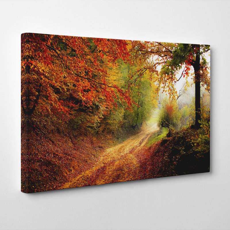 Fall Woodland Forest - Wrapped Canvas, 40cm H x 60cm W