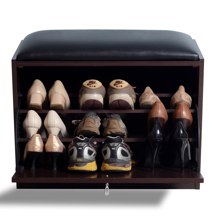 Latitude Run® 6 Pair Shoe Storage Bench