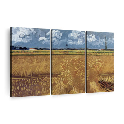 «Wheatfield With Sheaves» sur toile