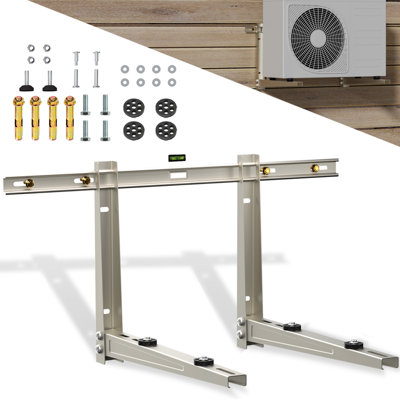 AboveMoon Quick-Install Heavy-Duty Wall Bracket for 7000-36000 BTU Max 440 LBS For Split Air Conditioner,HVAC,Compressor,Heat Pump System,Outdoor Pre-Drilled Holes Design