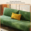 Causeuse 59,06 po en mélange de lin vert avec coussins décoratifs-669650399-669650393