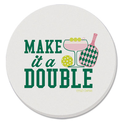 Make it a Double Single Round Stone Coaster Create Your Own Collection