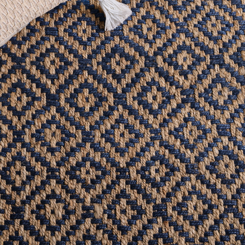 Tapis en jute tissé à la main Derr, Tapis de couloir 2 pi 3 po x 10 pi